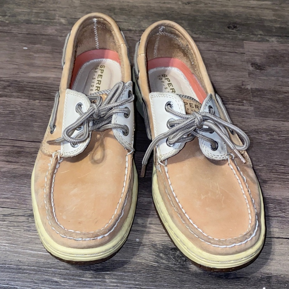Sperry Men's Billfish 3-Eye Boat Shoes, Tan/Beige Men’s 8M